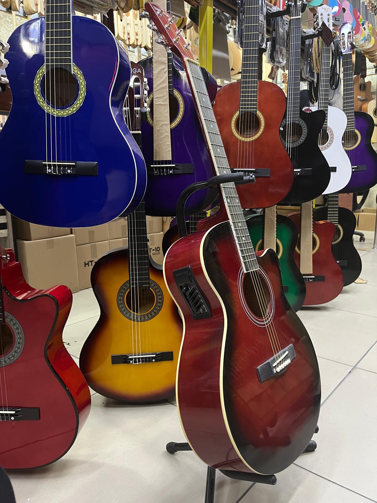 KESİK KASA ELEKTRO AKUSTİK GİTAR KIRMIZI KOD7893