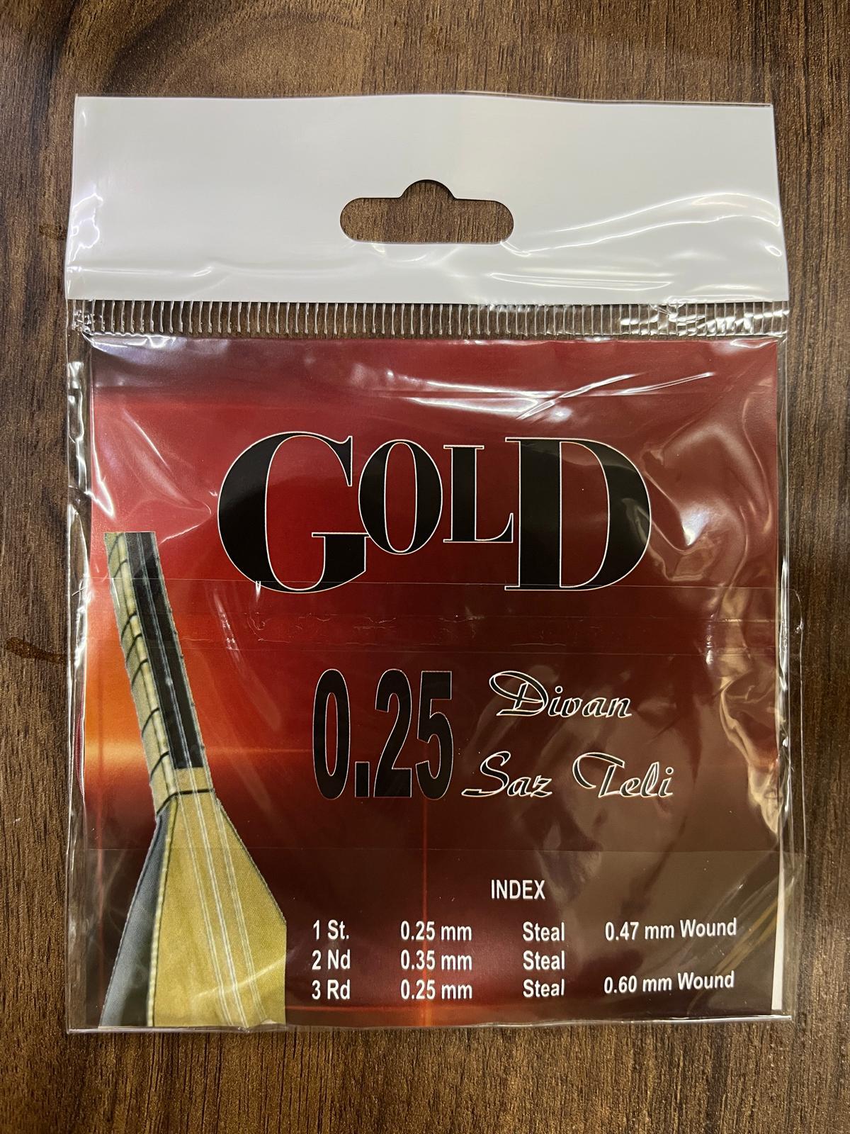 GOLD 0.25 DİVAN SAZ TELİ