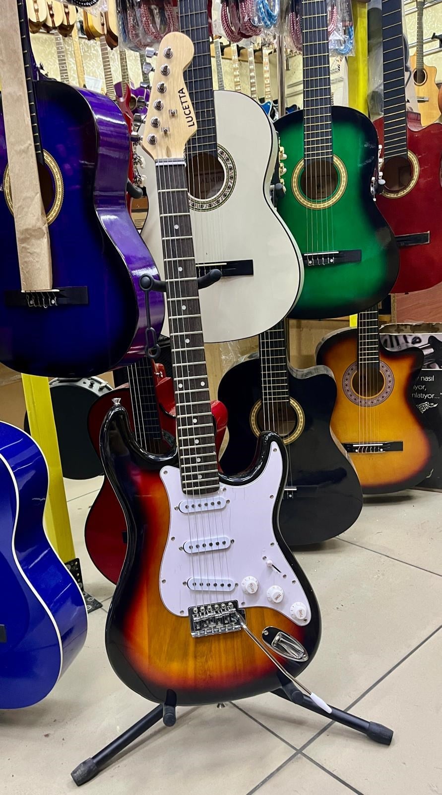 LONGA-LUCETTA 3 SİNGLE SUNBURST ELEKTRO GİTAR KOD5924