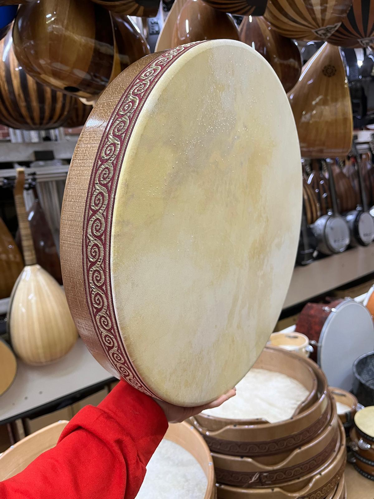 HAYVAN DERİSİ İÇTEN AYARLI BENDİR 42 CM - KOD2716