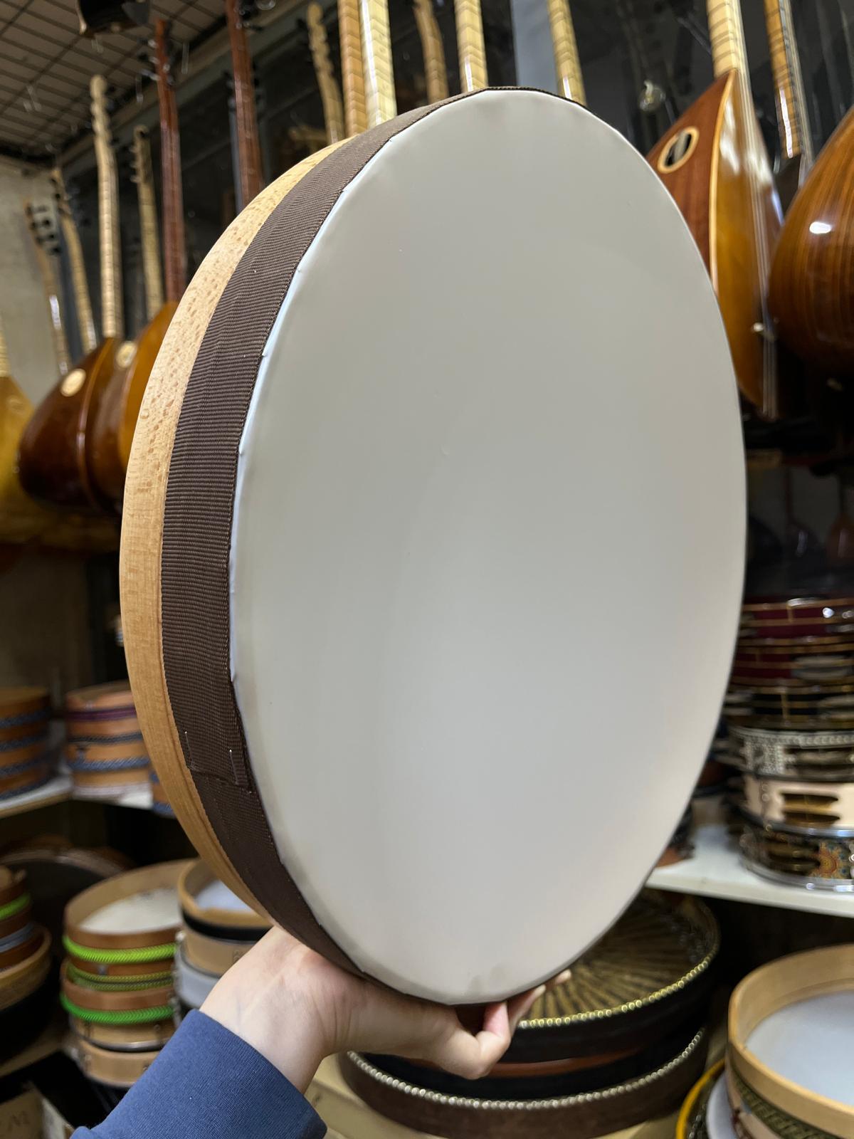 İÇTEN AKORTLU FİLM BENDİR 40 CM CAM DERİLİ-KILIF DAHİL KOD7558