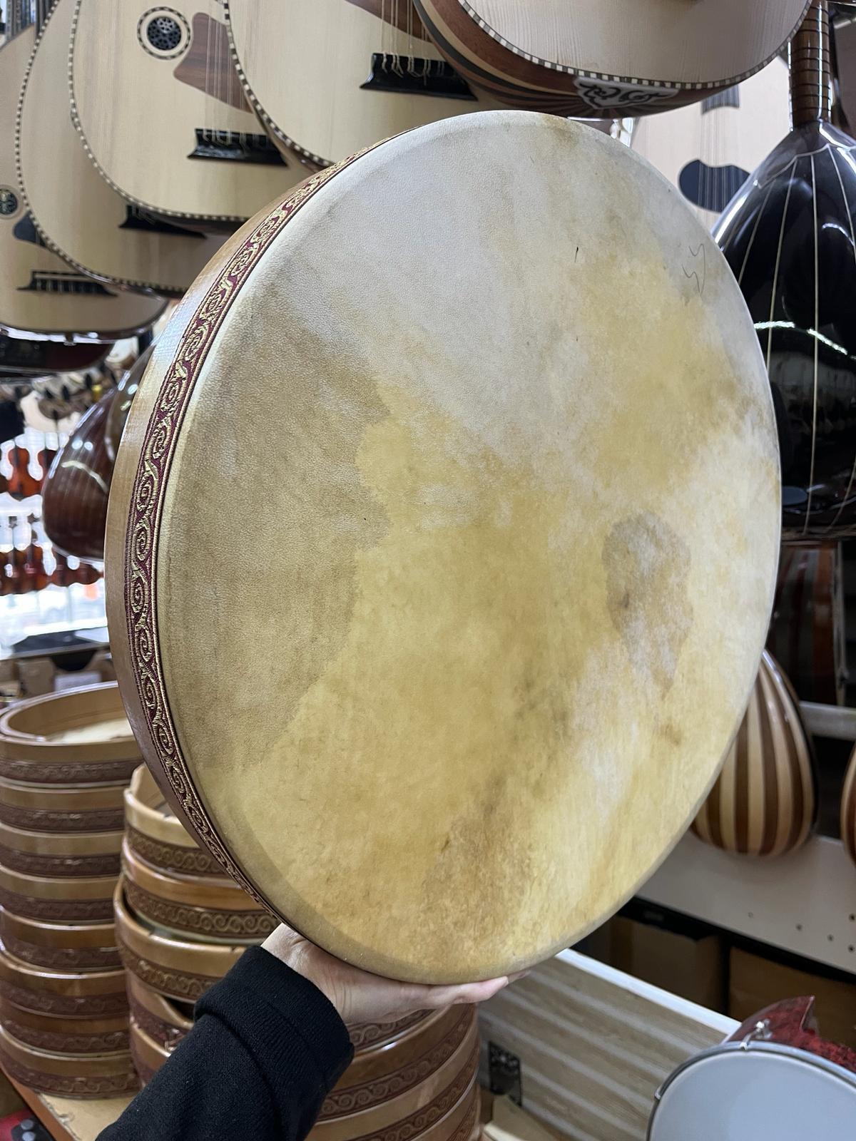 HAYVAN DERİSİ İÇTEN AYARLI BENDİR 45-46 CM