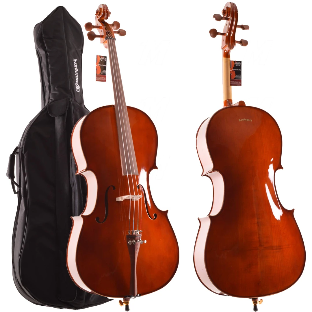 Dominguez DCR44CRP1 Çello (Viyolonsel) Tam Takım 4/4 Gül Aksamlı Parlak