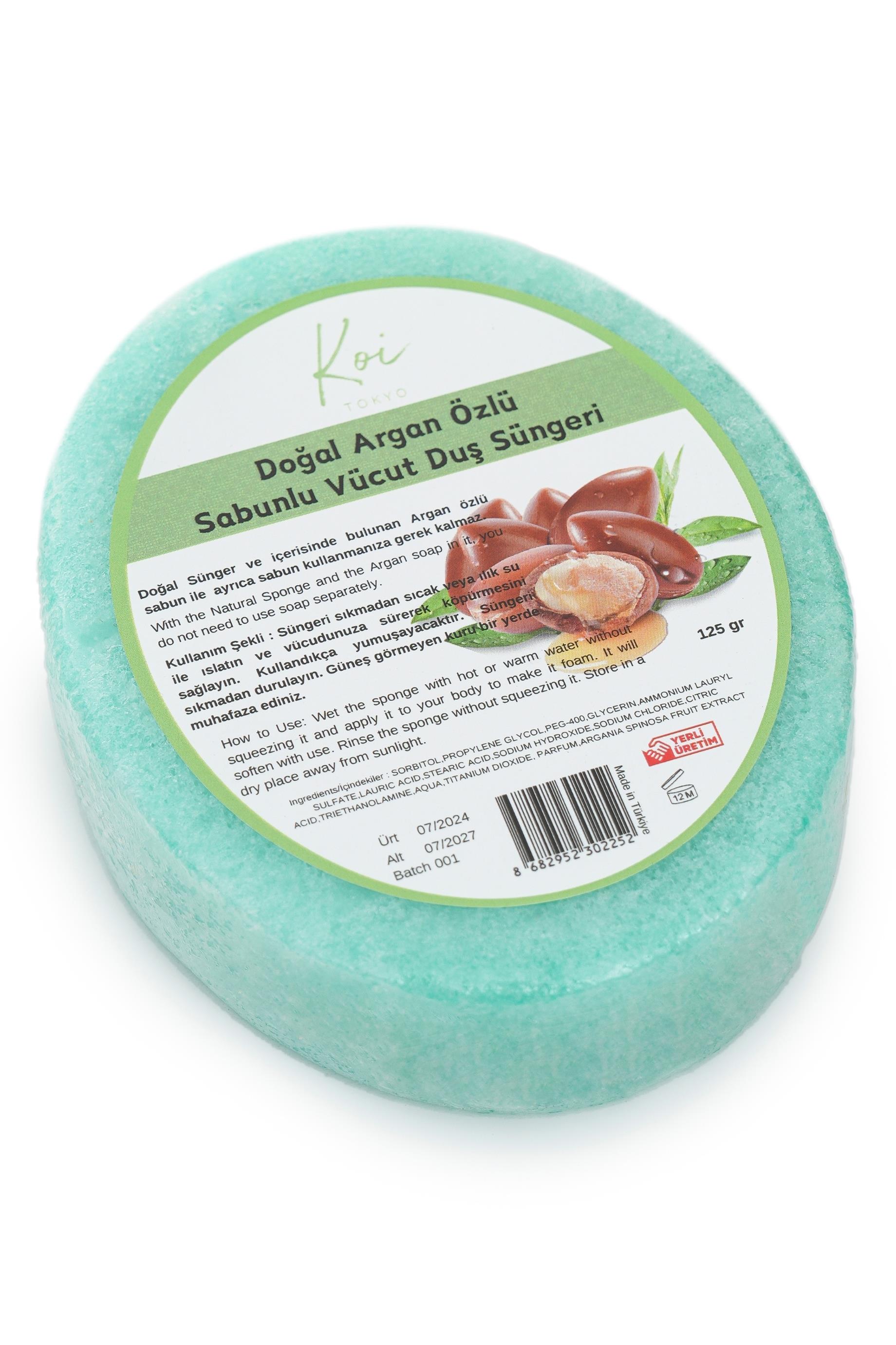 Argan Özlü Sabunlu Vücut Duş Süngeri