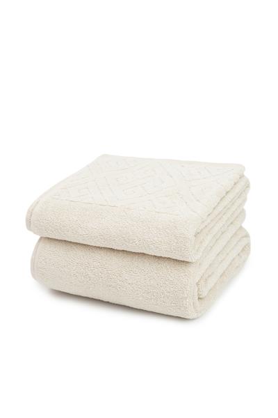 %100 Pamuk Banyo ve Baş Havlu Seti Bej