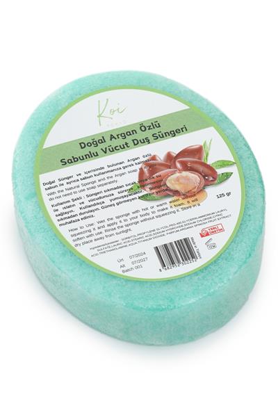 Argan Özlü Sabunlu Vücut Duş Süngeri
