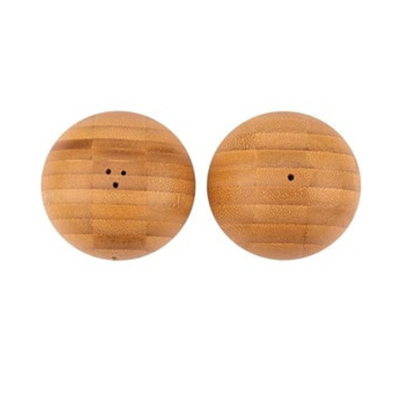 Bambu 2'Lİ Top Tuzluk Biberlik Seti