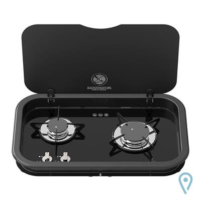 THETFORD HOB165 Çift Gözlü Cam Kapaklı Karavan Ocağı  (Arkaya Açılır)