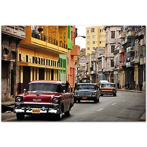 Havana Caddesi Kanvas Tablo