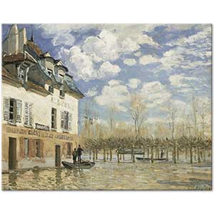 Alfred Sisley Boat in the Flood at Port Marly Art Print