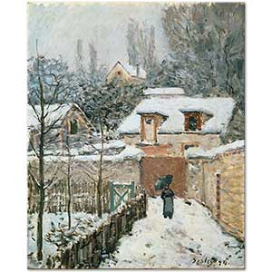 Alfred Sisley Snow at Louveciennes Art Print