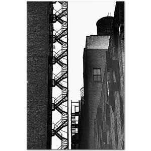 Andreas Feininger Yangın Merdiveni New York Kanvas Tablo