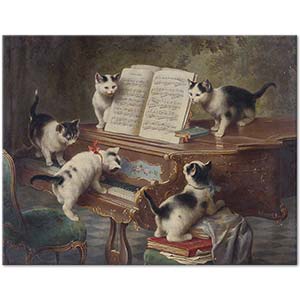 Carl Reichert The Kittens' Recital Art Print