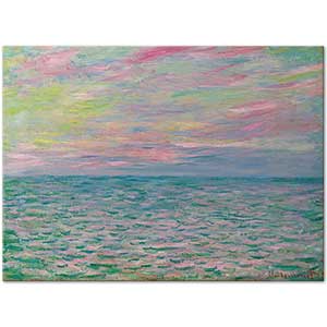 Claude Monet Coucher De Soleil À Pourville, Pleine Mer Art Print