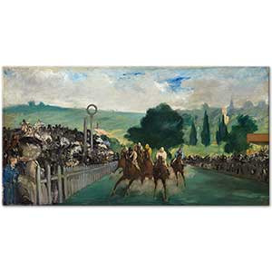 Edouard Manet The Races at Longchamp Art Print