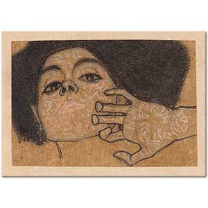 Egon Schiele Head of a Woman Art Print