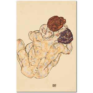 Egon Schiele Man and Woman The Embracing Art Print