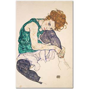 Egon Schiele Seated Woman with Bent Knees Art Print
