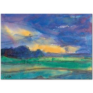 Emil Nolde Landscape Under a Blue Evening Art Print