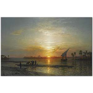 Ernst Koerner Afterglow In The Egyptian Evening Sky Art Print