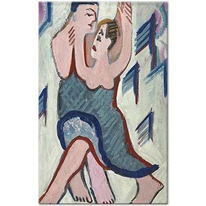 Ernst Ludwig Kirchner Dancing Couple In The Snow Art Print