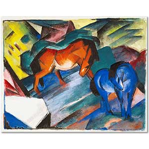 Franz Marc Red and Blue Horse Art Print