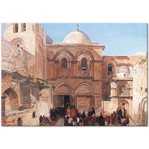 Georg Macco The Holy Sepulchre Jerusalem Art Print