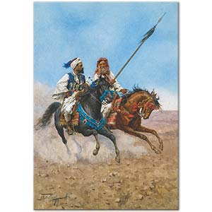 Giulio Rosati The Arab Riders Art Print