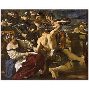 Guercino Samson'un Filistinliler Tarafından Yakalanışı Kanvas Tablo