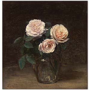 Henri Fantin Latour Still Life With Roses Art Print