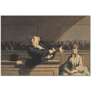 Honore Daumier Counsel For The Defence Art Print