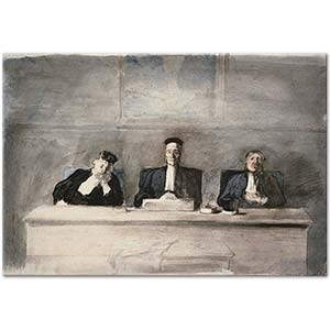 Honore Daumier Three Judges Art Print