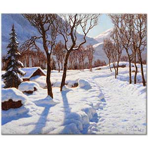Ivan Fedorovich Choultse Alp Dağlarında Kış Manzarası Kanvas Tablo