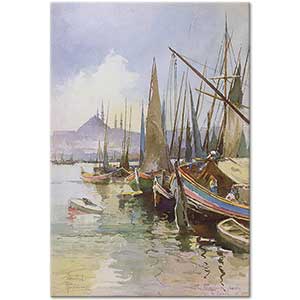 J. Pavlikevitch Boats on the Golden Horn Istanbul Art Print