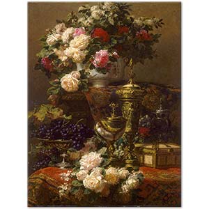 Jean Baptiste Robie Flowers and Fruit Art Print