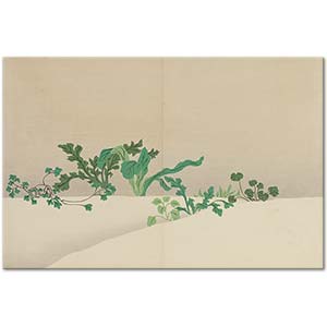 Kamisaka Sekka Seven Herbs of Early Spring Art Print