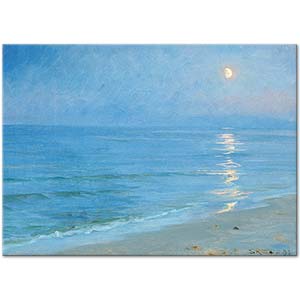 Peder Severin Krøyer A Moonlit Skagen Beach Art Print