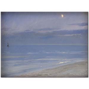 Peder Severin Krøyer Skagen Beach In Moonlight Art Print