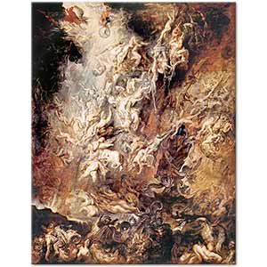 Peter Paul Rubens Asi Meleklerin Düşüşü Kanvas Tablo