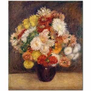 Pierre Auguste Renoir Bouquet Of Chrysanthemums Art Print
