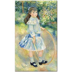 Pierre Auguste Renoir Girl with a Hoop Art Print