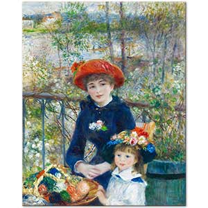 Pierre Auguste Renoir Two Sisters (On the Terrace) Art Print