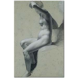 Pierre-Paul Prud'hon Seated Female Nude Art Print