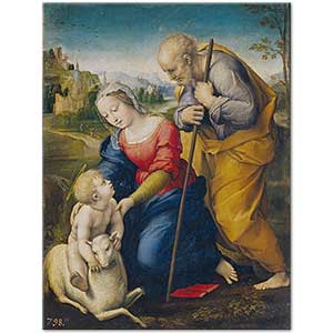 Raphael The Holy Family with a Lamb Art Print