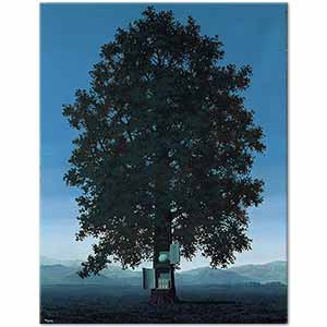 Rene Magritte Kan Sesi Kanvas Tablo