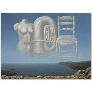Rene Magritte Tehditkar Hava Kanvas Tablo