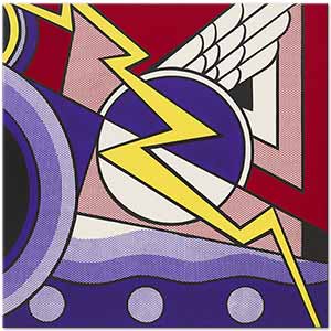 Roy Lichtenstein Modern Painting with Bolt Art Print