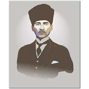 Serdar Gençer Atatürk Portresi Kanvas Tablo