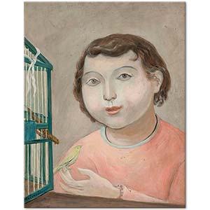 Tadeusz Makowski Girl with a Canary Art Print