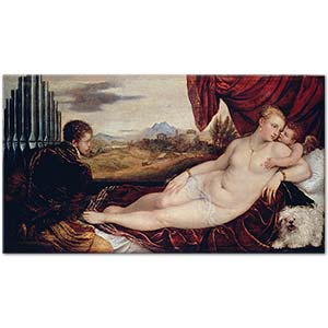 Titian Venus with the Organ Player Art Print